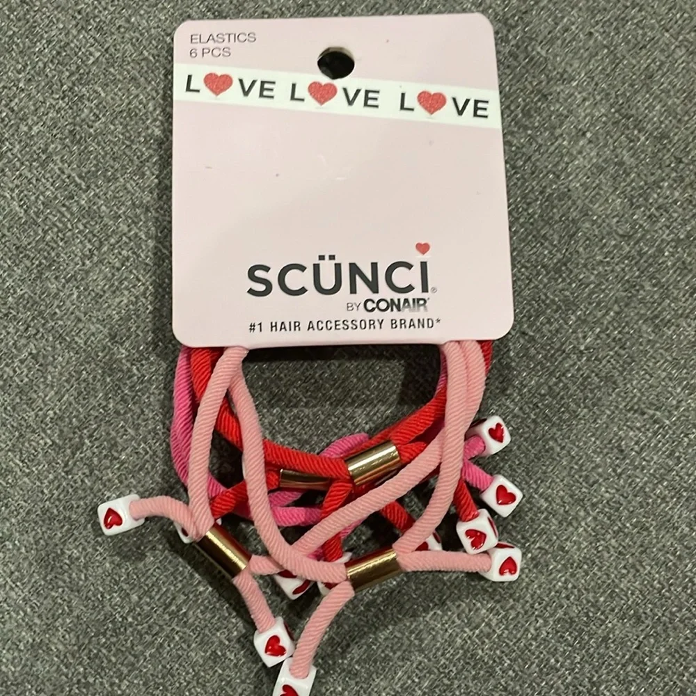 Scünci Valentines Day Hair Accessories perfect for a basket total of 8